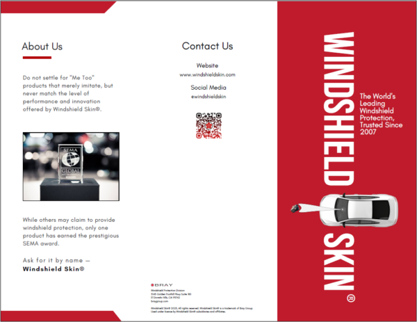 Windshield Skin Tri-Fold Brochure product image