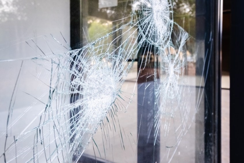 glass broken cracked commercial showcase 1