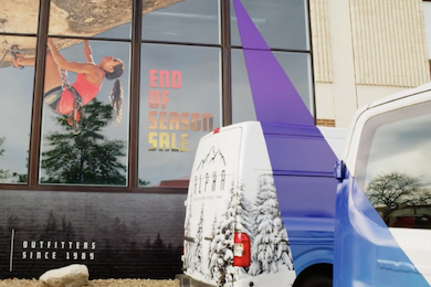 3M Graphics on windows and truck