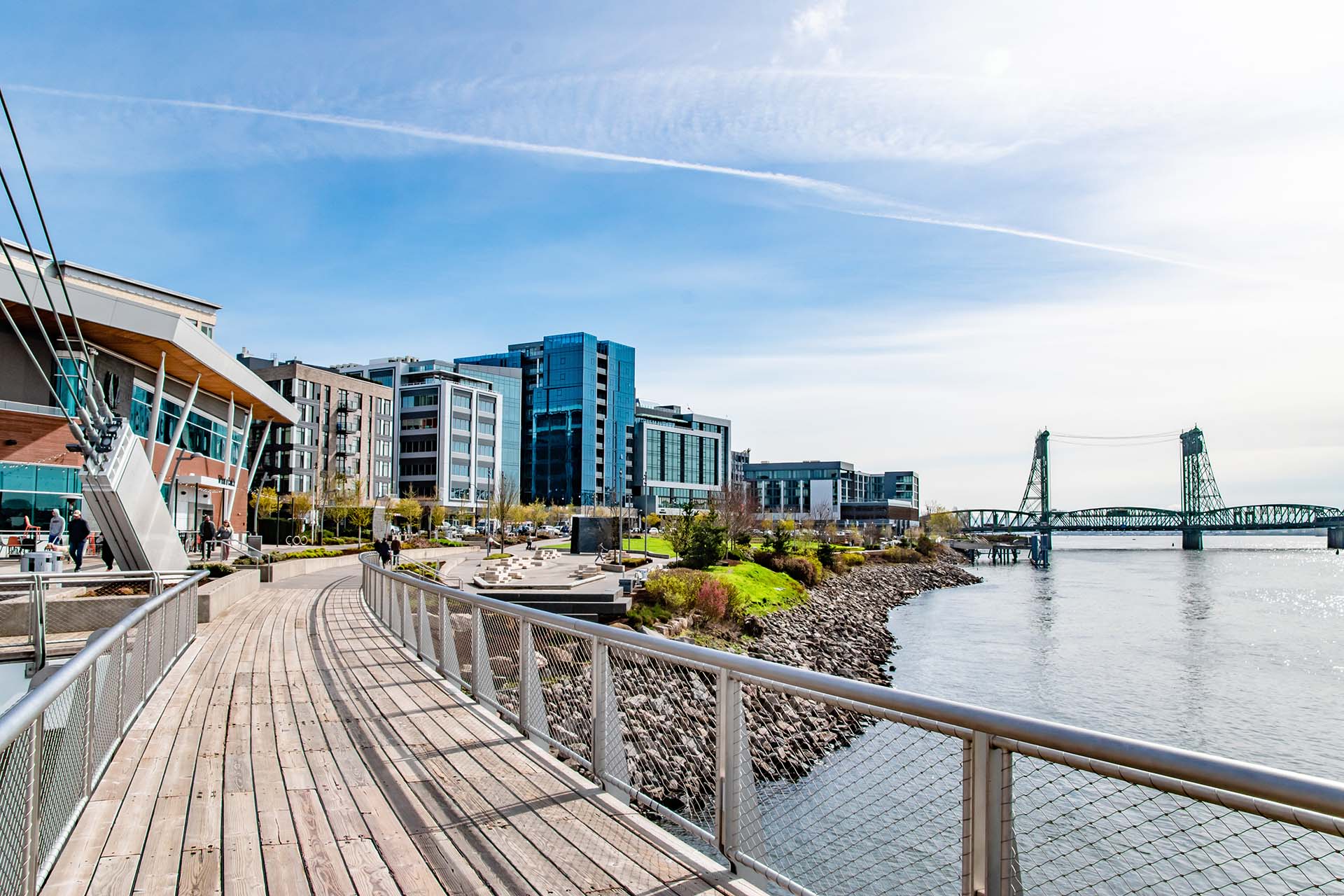 Vancouver Waterfront Pathway Along Park in Vancouver Washington