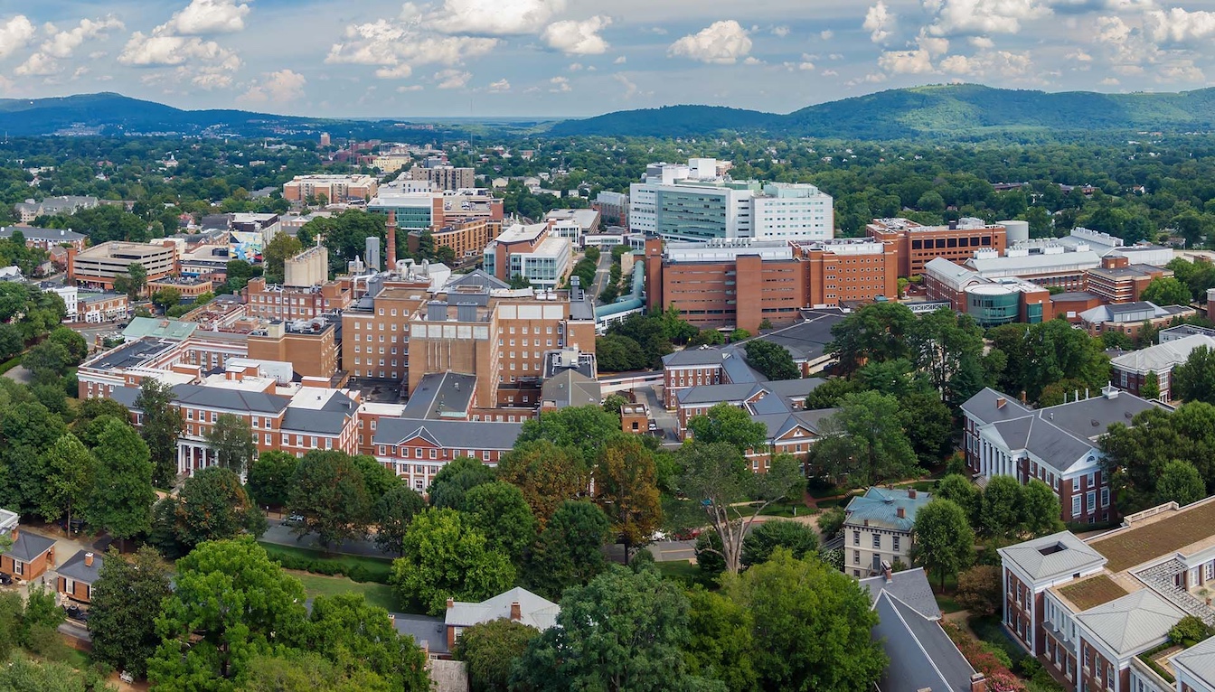 Charlottesville, Virginia city skyline