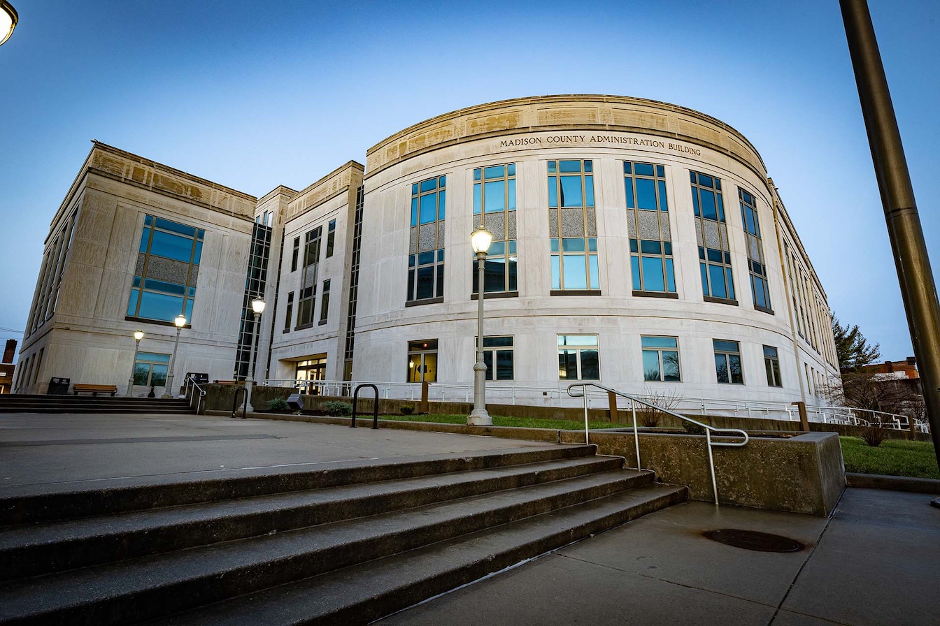 County administration building in downtown Edwardsville, Illinois