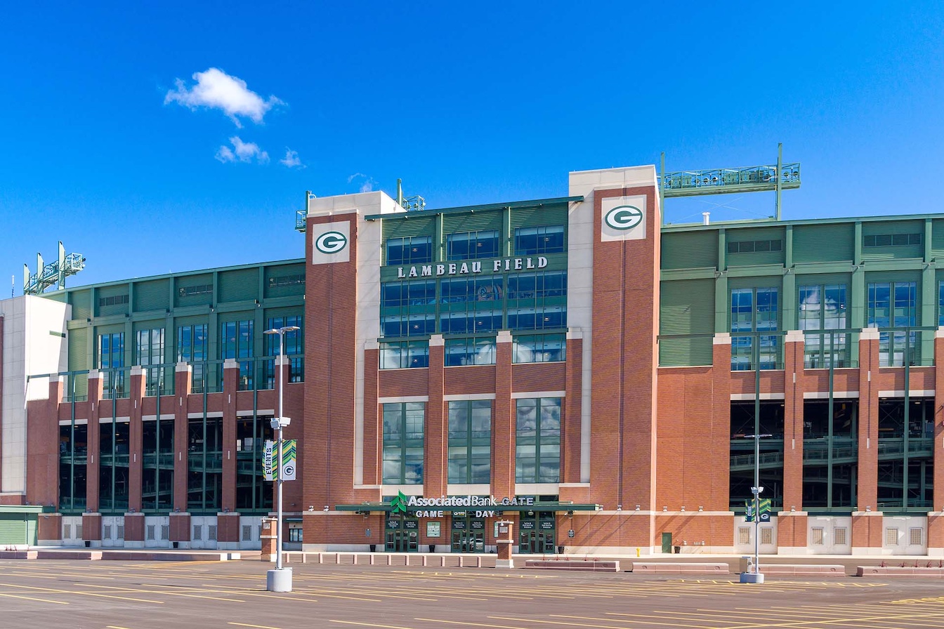 Exterior View of Lambeau Field in Green Bay Wisconsin