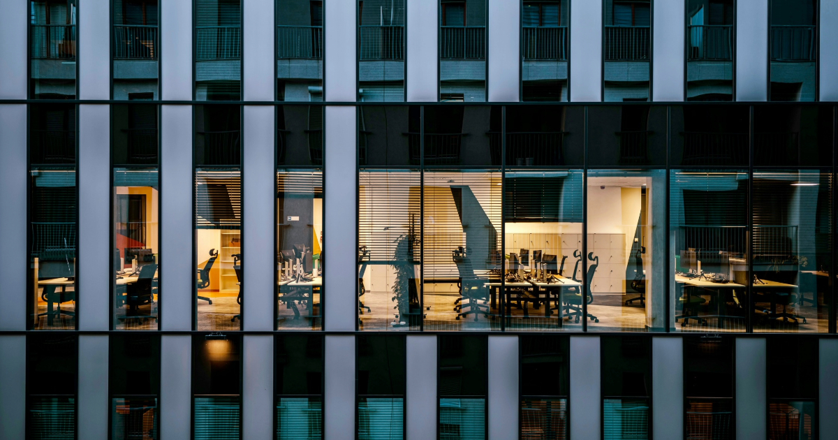 Commercial building with glass facade that would benefit form window film