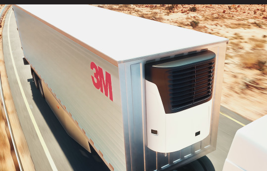 Back of a refrigerated truck that would benefit from 3M Cooling Films